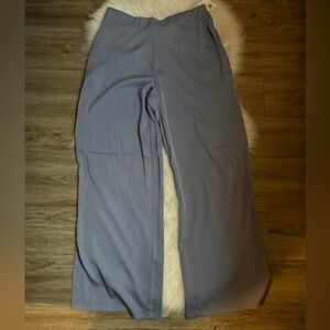 Forever 21 Powder Blue Wide-Leg High-Rise Pants